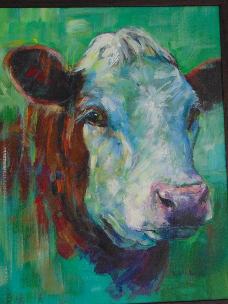 Painting of Mabel the Cow artwork